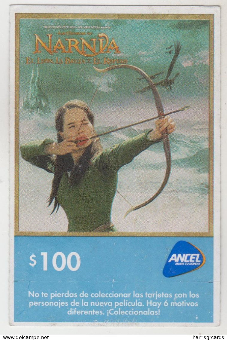 URUGUAY - Narnia Susan Pevensie , 100 $ , ANCEL Maxi GSM Refill Card, Used - Uruguay