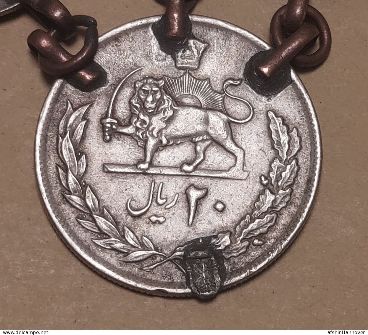 Iran  Pahlavi آویز زیبای لباس سنتی با سکه های پهلوی  Beautiful traditional dress pendant with Pahlavi coins