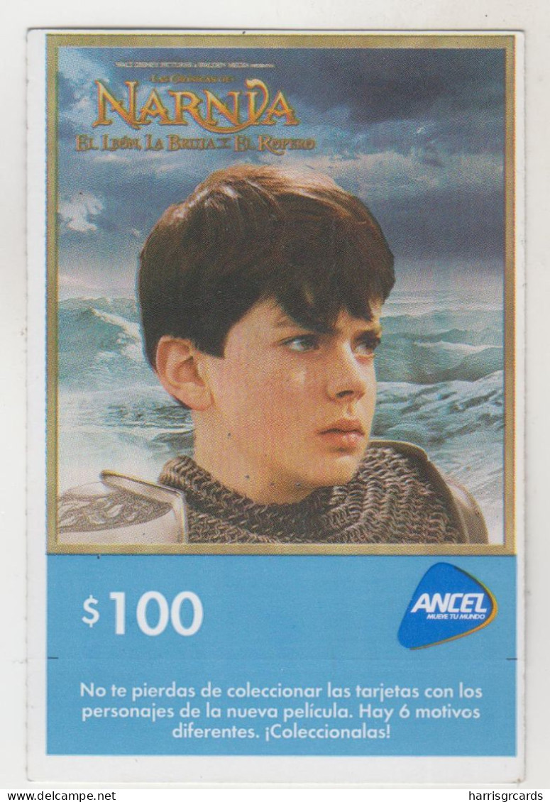 URUGUAY - Narnia Edmund Pevensie , 100 $ , ANCEL Maxi GSM Refill Card, Used - Uruguay