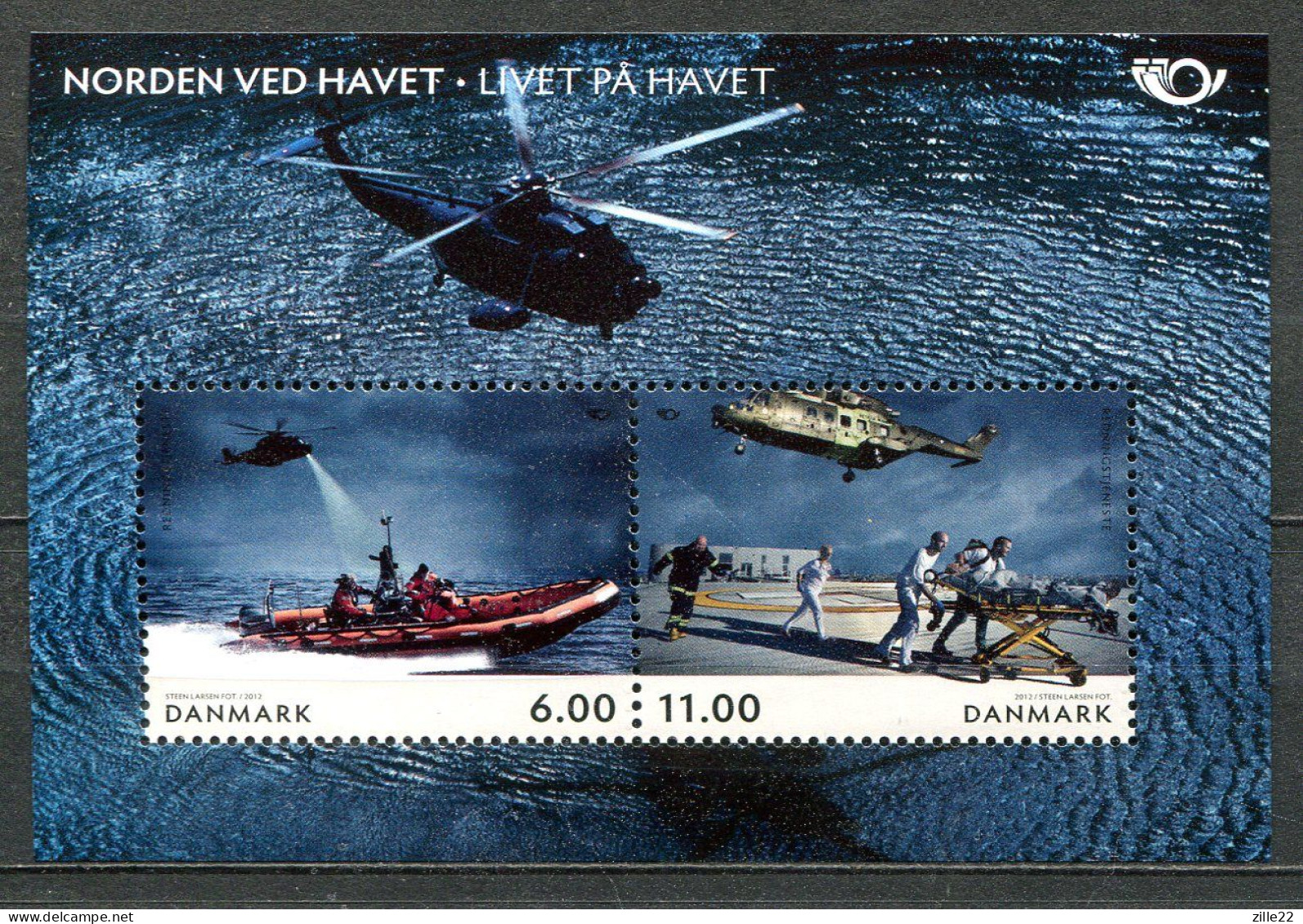 Dänemark Denmark Postfrisch/MNH Year 2012 - Minisheet NORDEN Sea Rescue - Ungebraucht