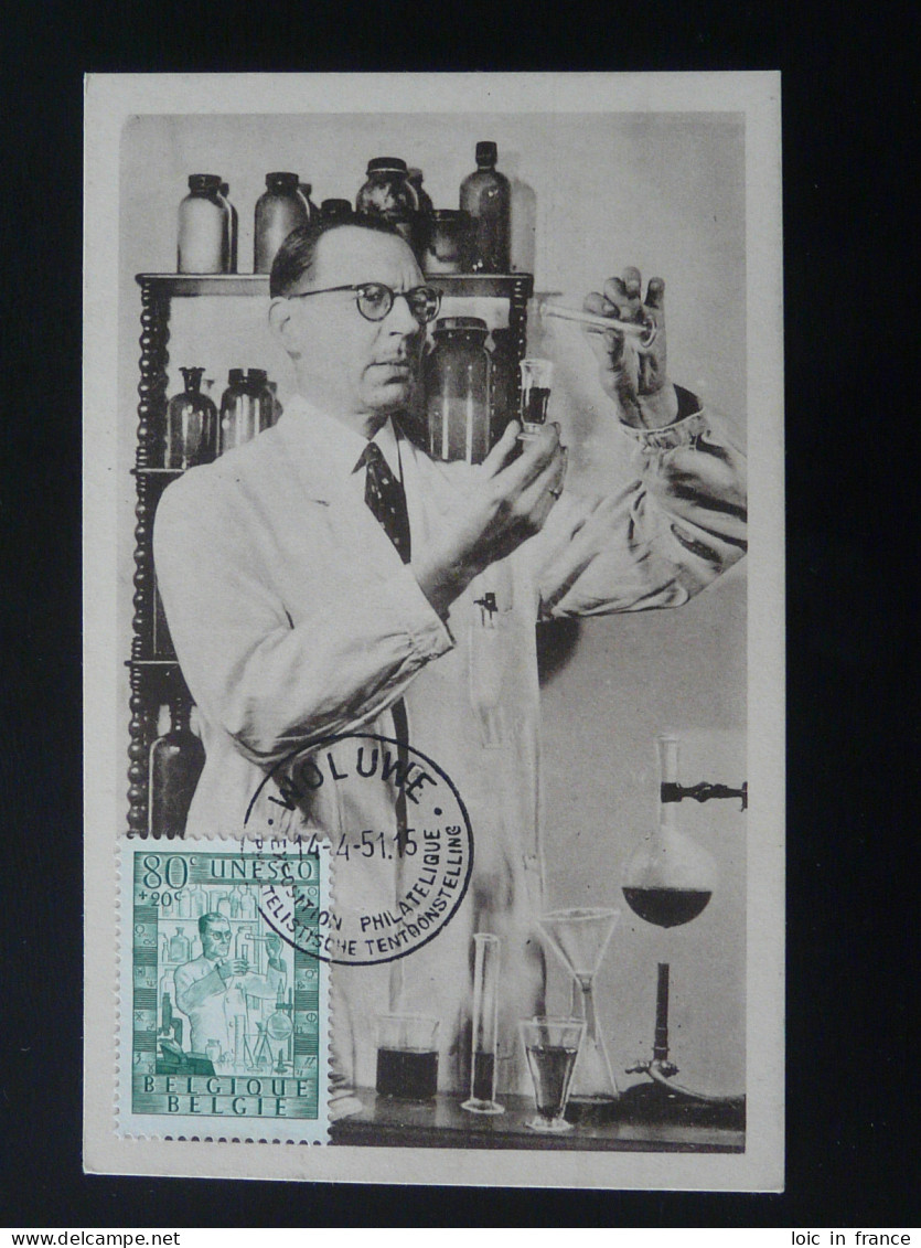 Carte Maximum Card Chimie Chemistry Fonds De Reconstruction Unesco Belgique 1951 - Chimica