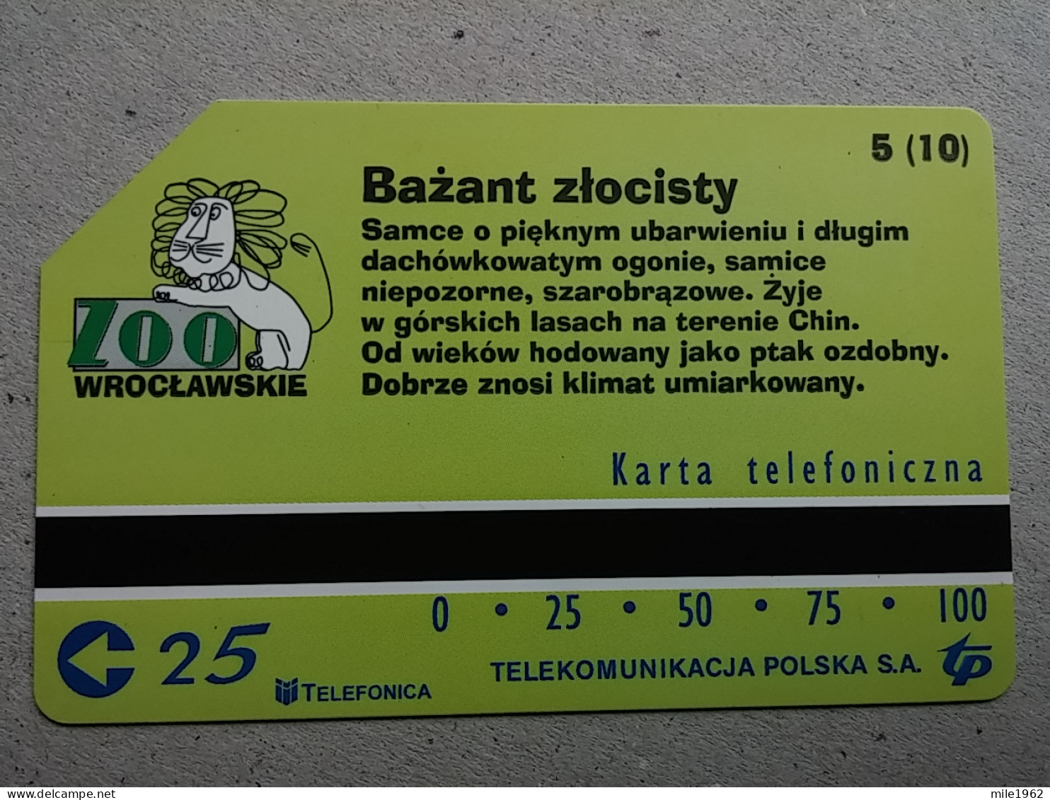 T-327 - POLAND, POLSKA, TELECARD, PHONECARD, BIRD, OISEAU - Polonia