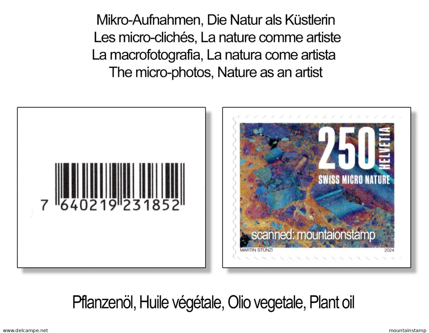 Switzerland 2024 Naturmuster Motifs naturels Motivi naturali Natural patterns - series - with bare code MNH **