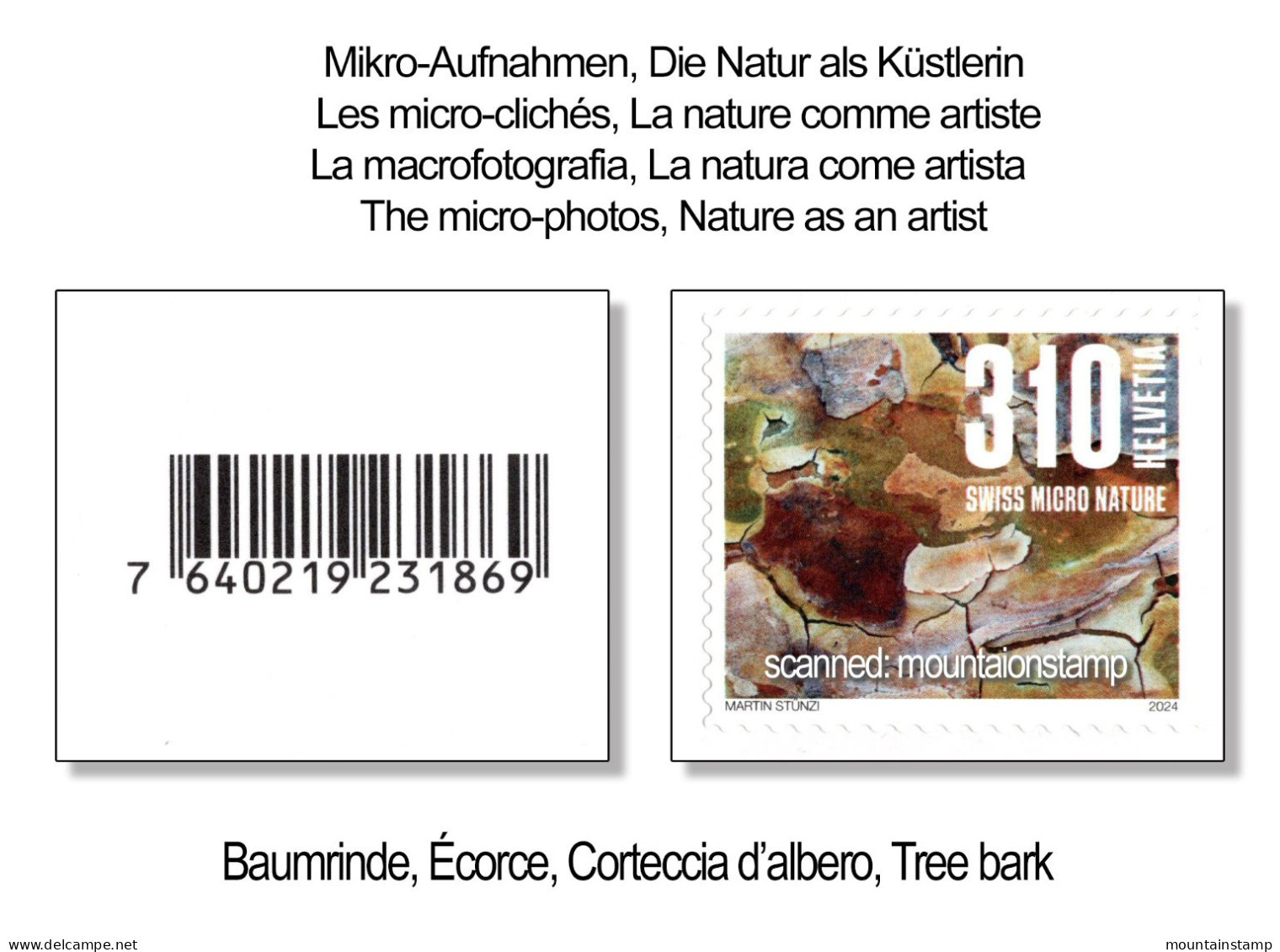 Switzerland 2024 Naturmuster Motifs naturels Motivi naturali Natural patterns - series - with bare code MNH **