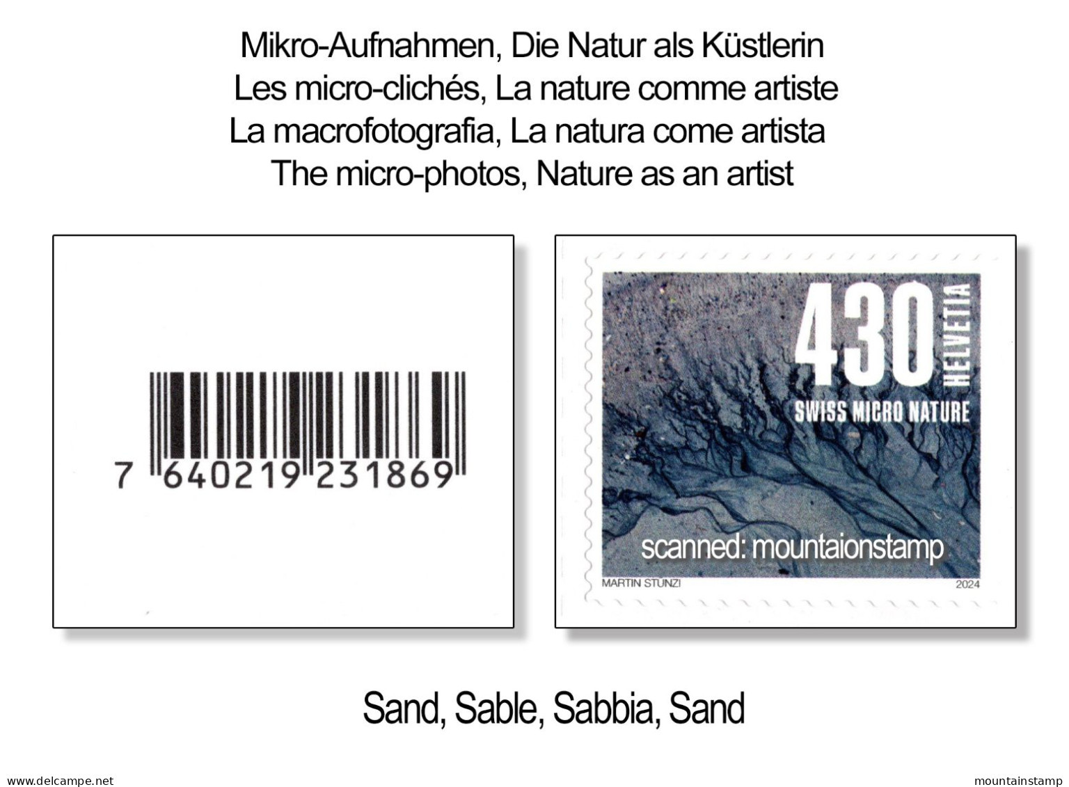 Switzerland 2024 Naturmuster Motifs naturels Motivi naturali Natural patterns - series - with bare code MNH **