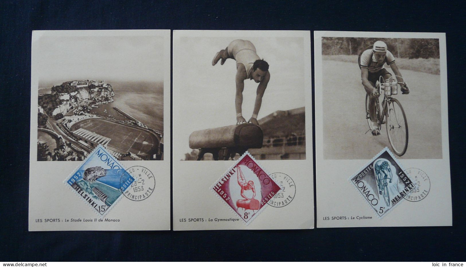 Série De 10 Cartes Maximum Set Of 10 Cards Jeux Olympiques Helsinki 1952 Olympic Games Monaco - Sommer 1952: Helsinki