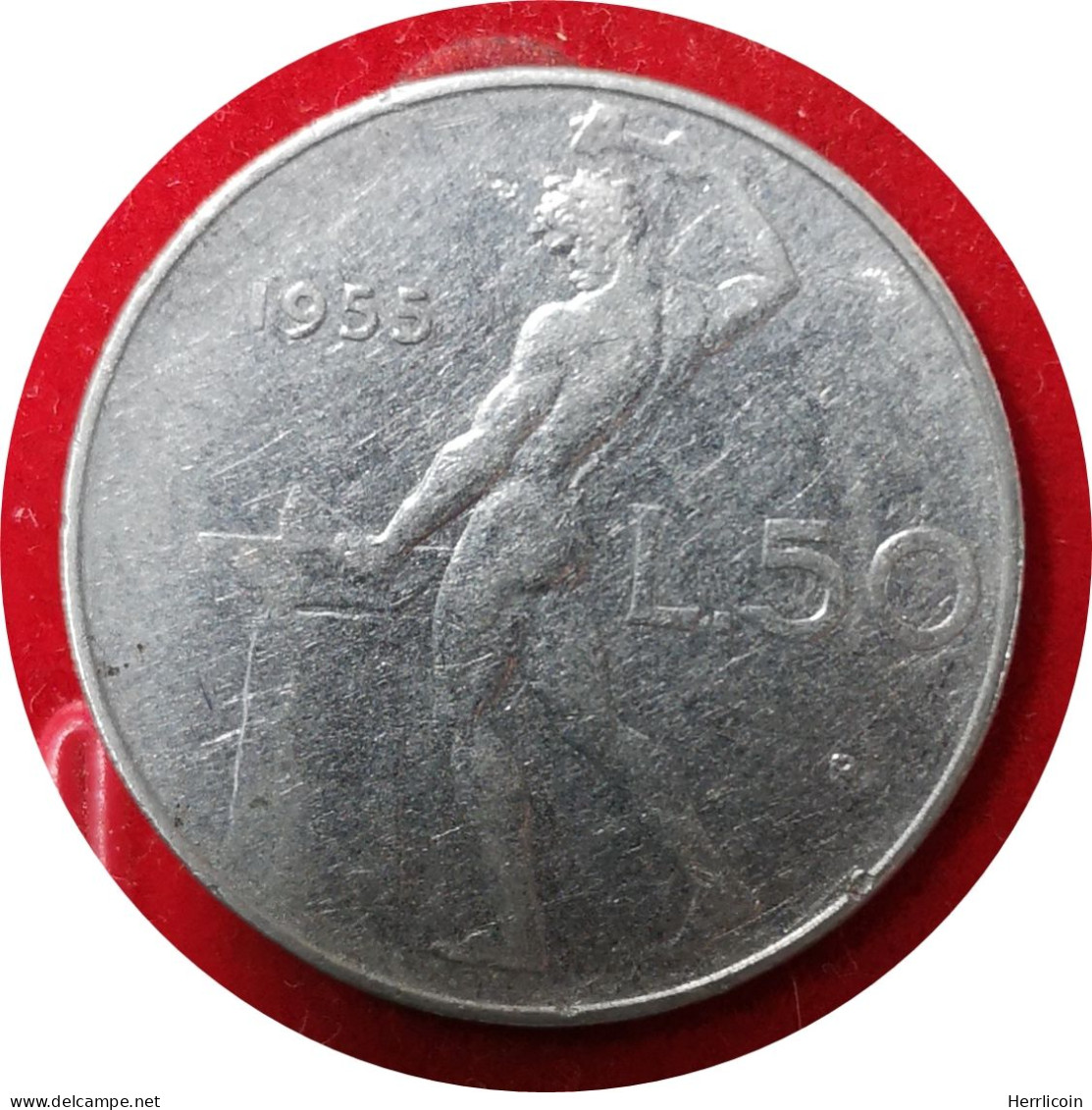 1955 - 50 Lire Grand Module - Italie [KM#95.1] - 50 Liras
