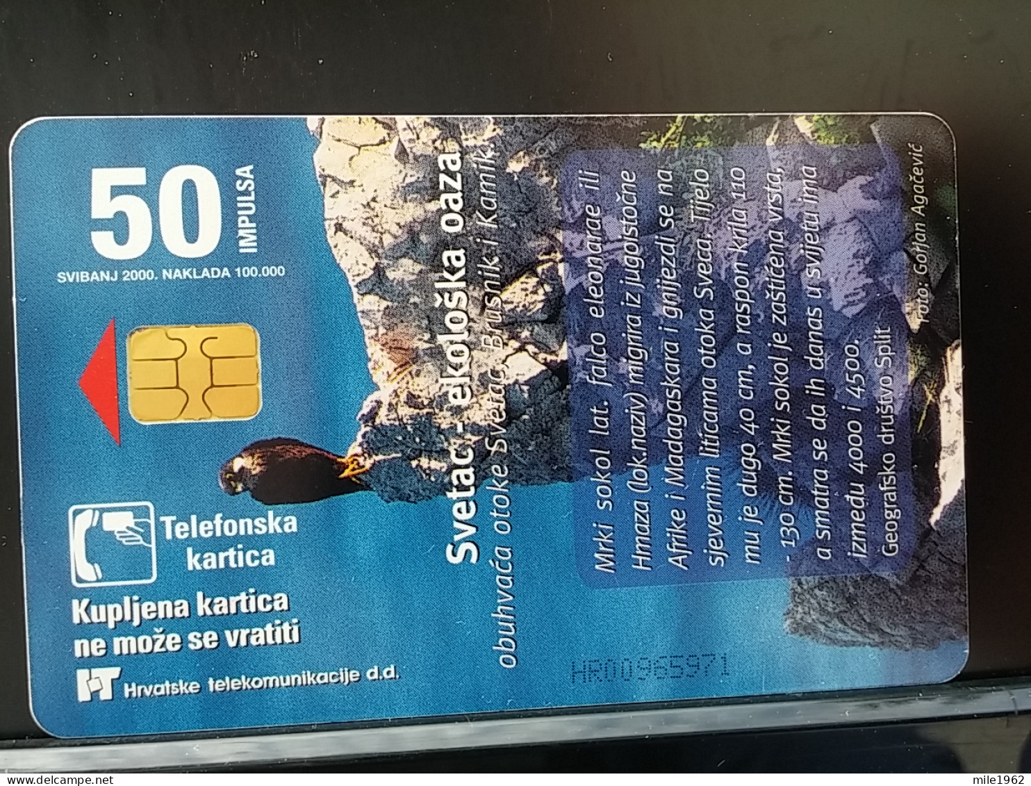 T-333 - CROATIA, TELECARD, PHONECARD, BIRD, OISEAU - Kroatien