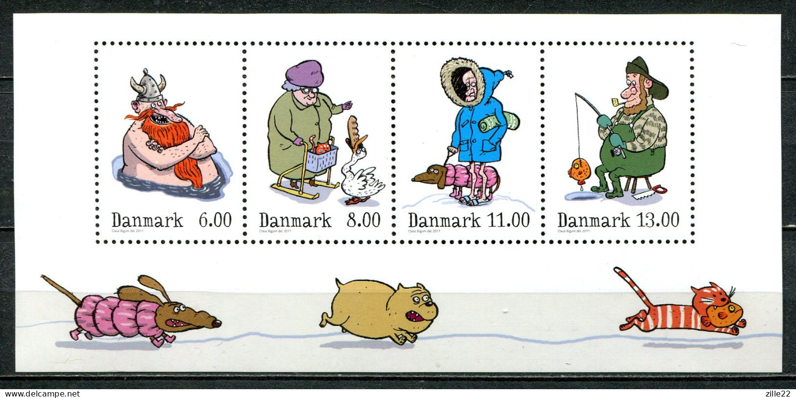 Dänemark Denmark Postfrisch/MNH Year 2011 - Minisheet - Winter Cartoons - Nuovi