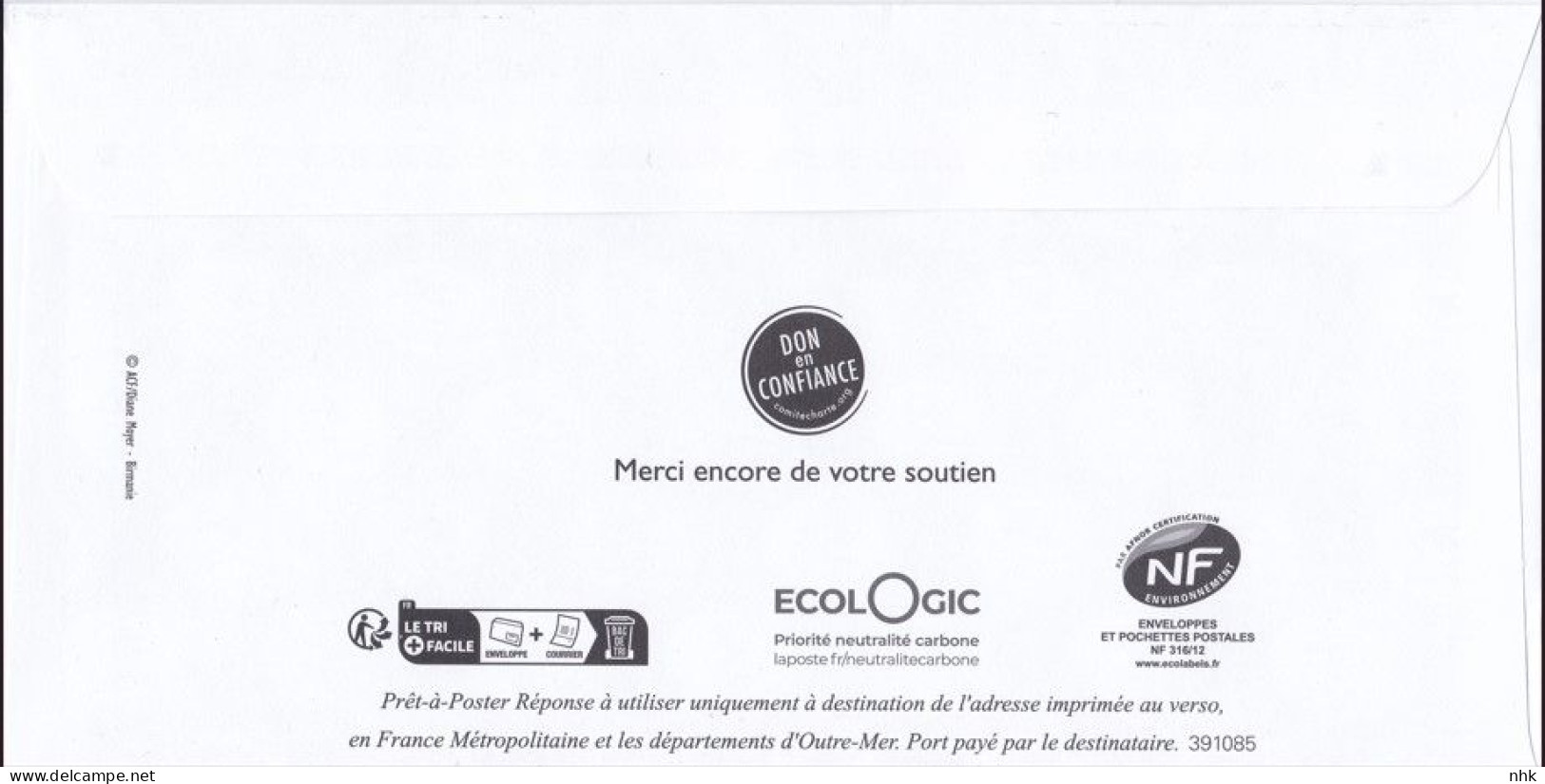 Entiers Postaux : Enveloppe Réponse Type L'Engagée PERF ACF 391085 ** - Listos Para Enviar: Respuesta/Marianne L'Engagée