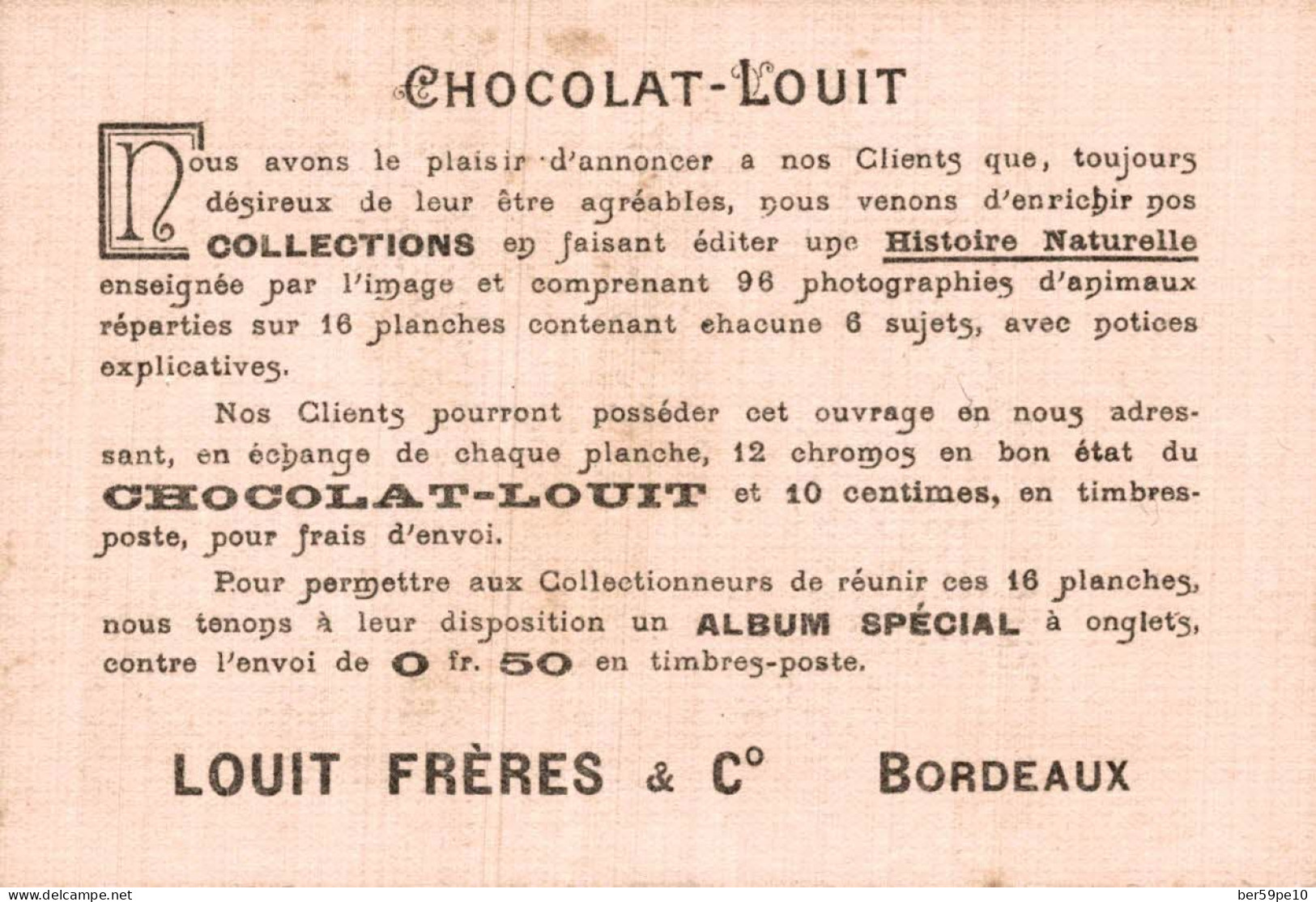 CHROMO CHOCOLAT LOUIT FAUSSE ALERTE - Louit