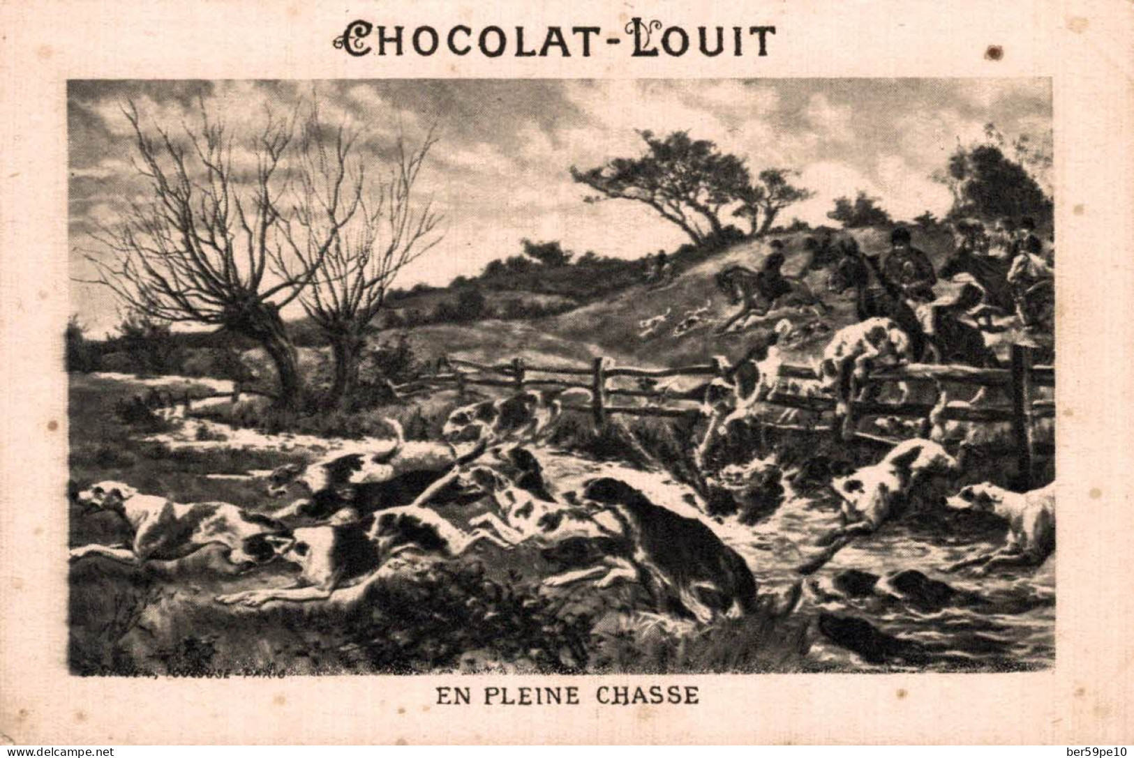 CHROMO CHOCOLAT LOUIT EN PLEINE CHASSE - Louit