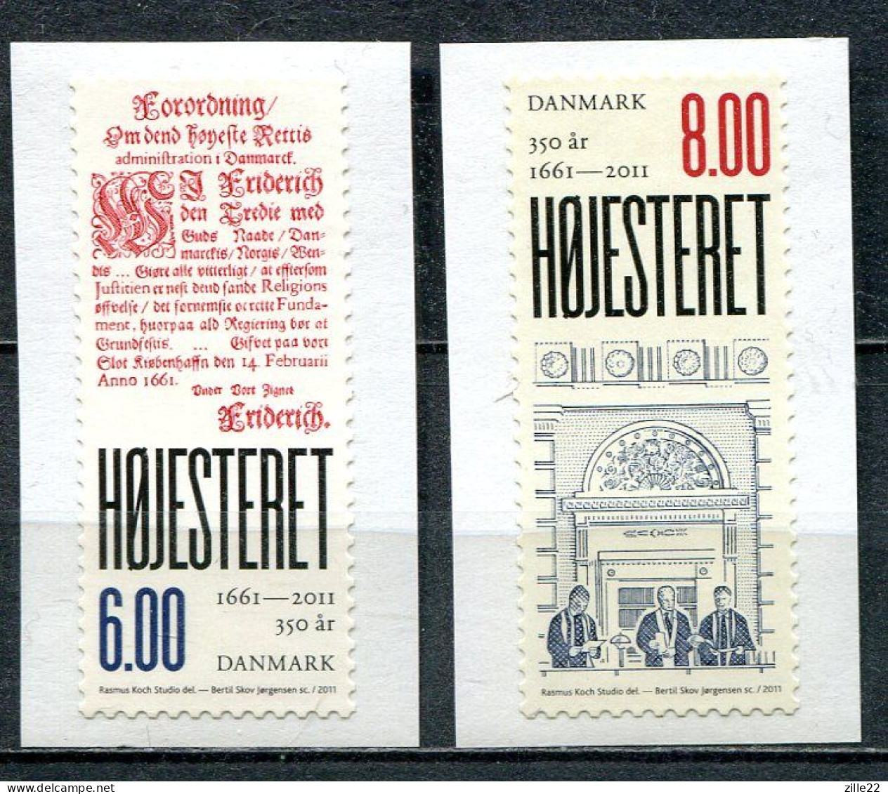 Dänemark Denmark Postfrisch/MNH Year 2011 - Supreme Court Anniversary - Nuovi