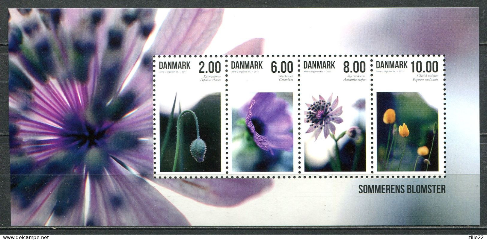 Dänemark Denmark Postfrisch/MNH Year 2011 - Minisheet Flora, Flowers - Neufs