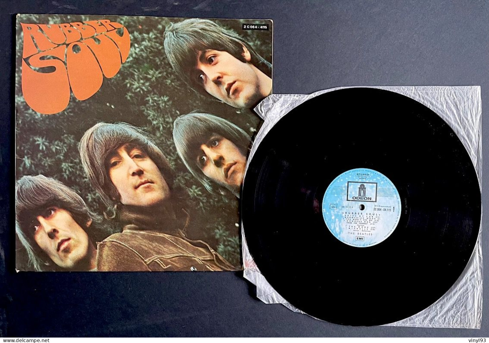 1965 - LP 33T (reissue De 1972 - Sacem) Des Beatles "Rubber Soul" - Odeon 2 C 064-4115 - Otros - Canción Inglesa