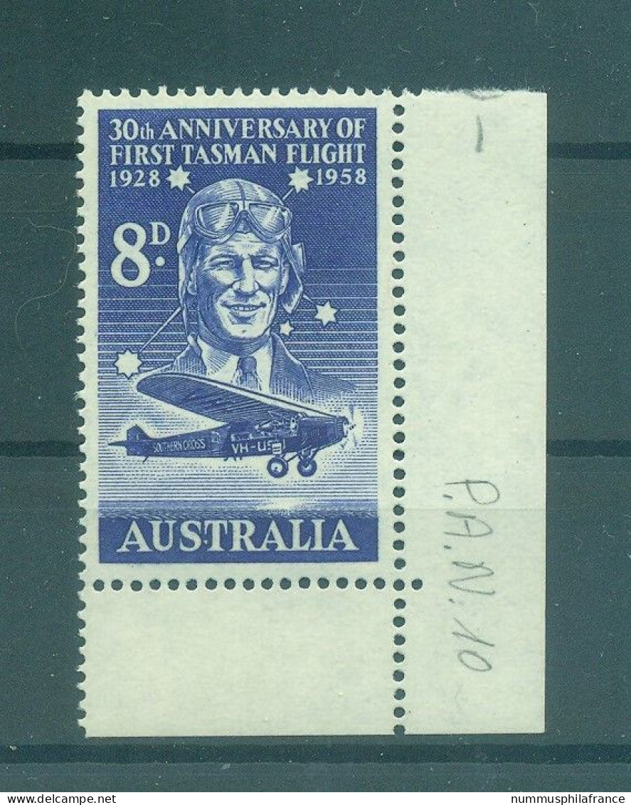 Australie 1958 - Y & T N. 11 Poste Aérienne - Survol De La Mer De Tasman (Michel N. 284) - Neufs