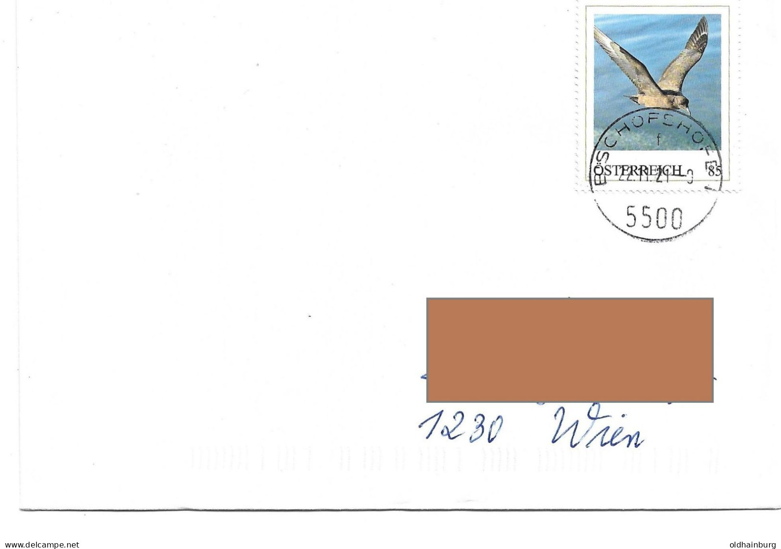 3252b: Österreich- Personalisierte Marke "Seevogel" Auf Brief - Colibríes