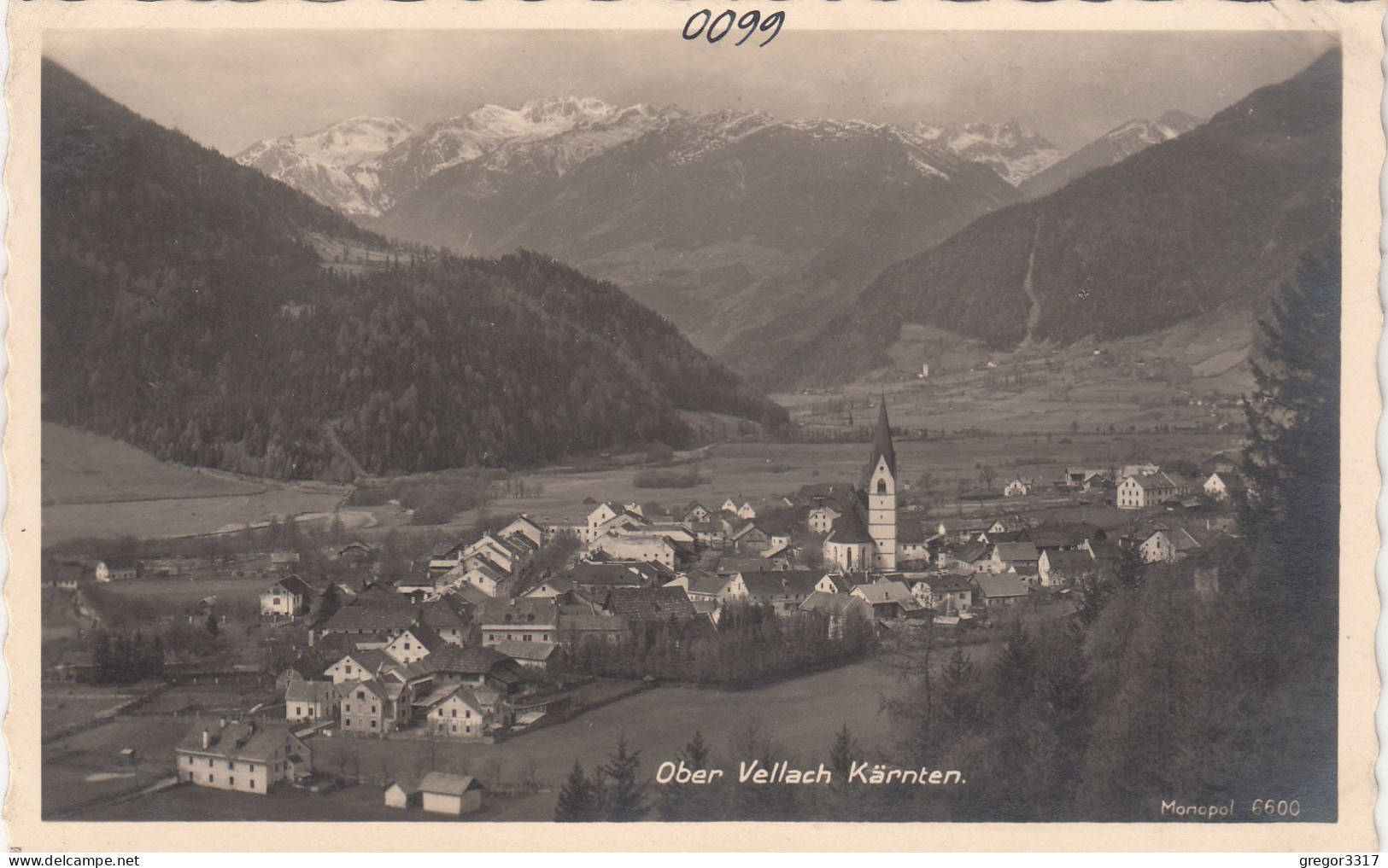 E1256) OBERVELLACH - OBer Vellach - Kärnten - TOP FOTO AK - Häuser Kirche ALT - Obervellach