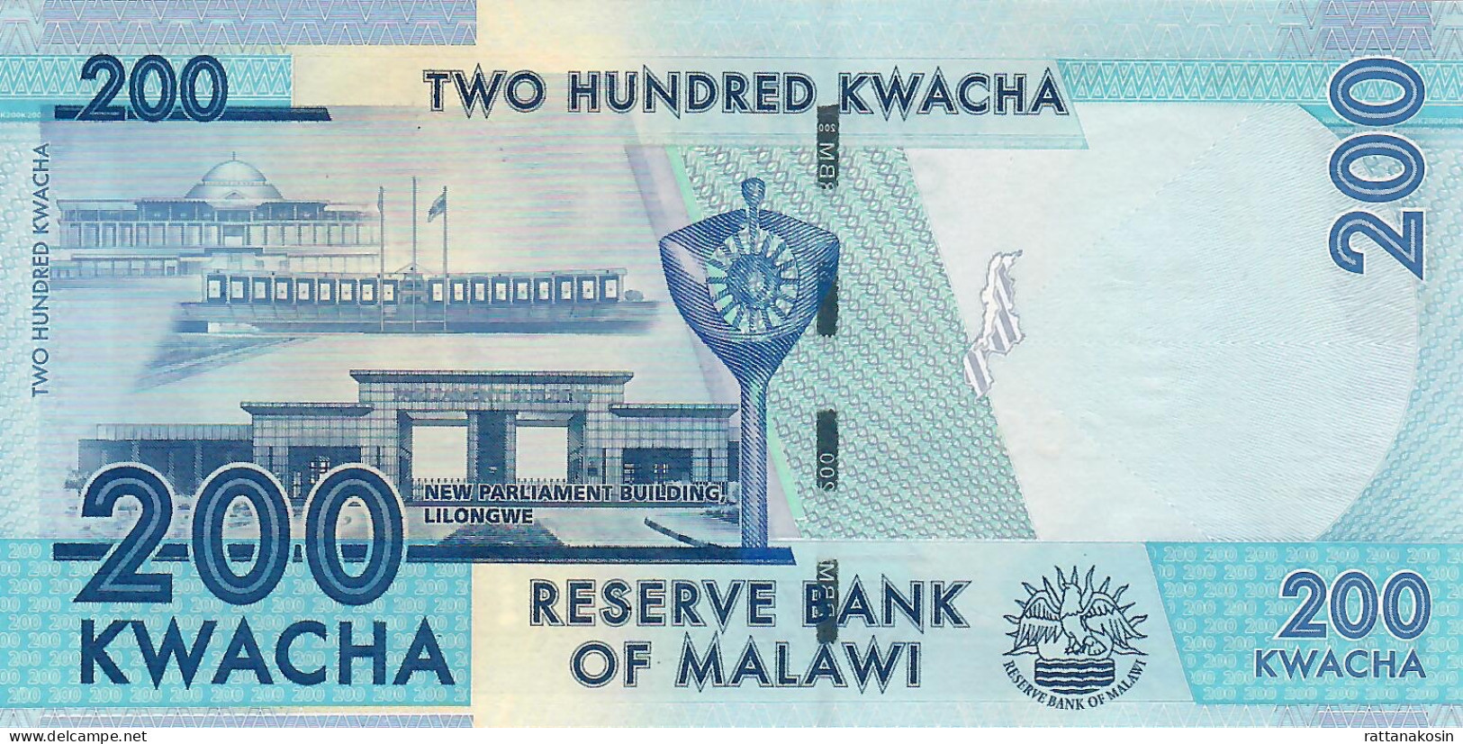 MALAWI P60e ?  200 KWACHA 1.1.2021 #BJ    UNC. - Malawi