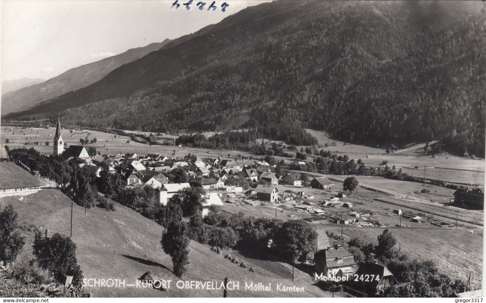 E1261) OBERVELLACH - Kärnten - MÖLLTAL - FOTO AK - Straße Kirche - Haus Ansichten ALT !! - Obervellach