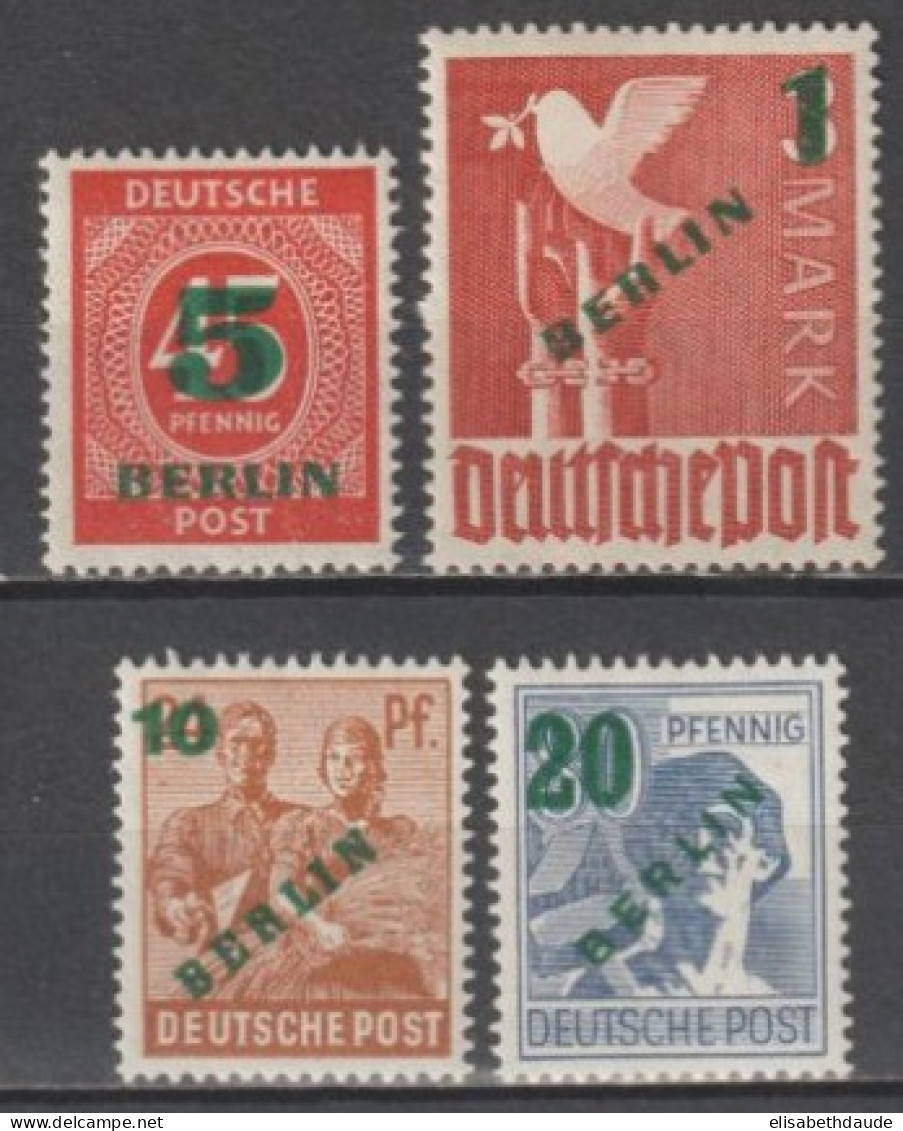 BERLIN - 1949 - SERIE COMPLETE YVERT N°47/50 * MLH - COTE Pour * = 95 EUR. - Ungebraucht
