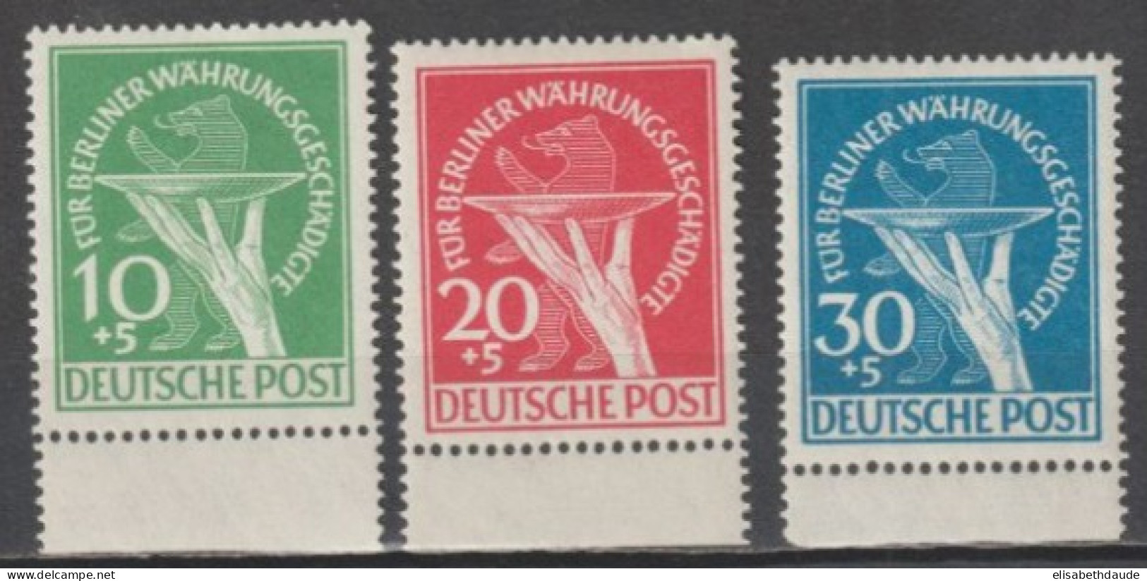 BERLIN - 1949 - YVERT N°54/56 ** MNH - COTE = 450 EUR. - - Ungebraucht