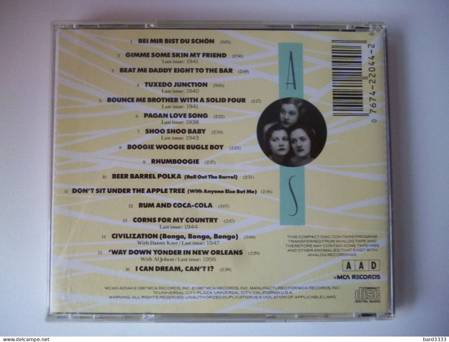 CD The Andrews Sisters - Collections Complètes