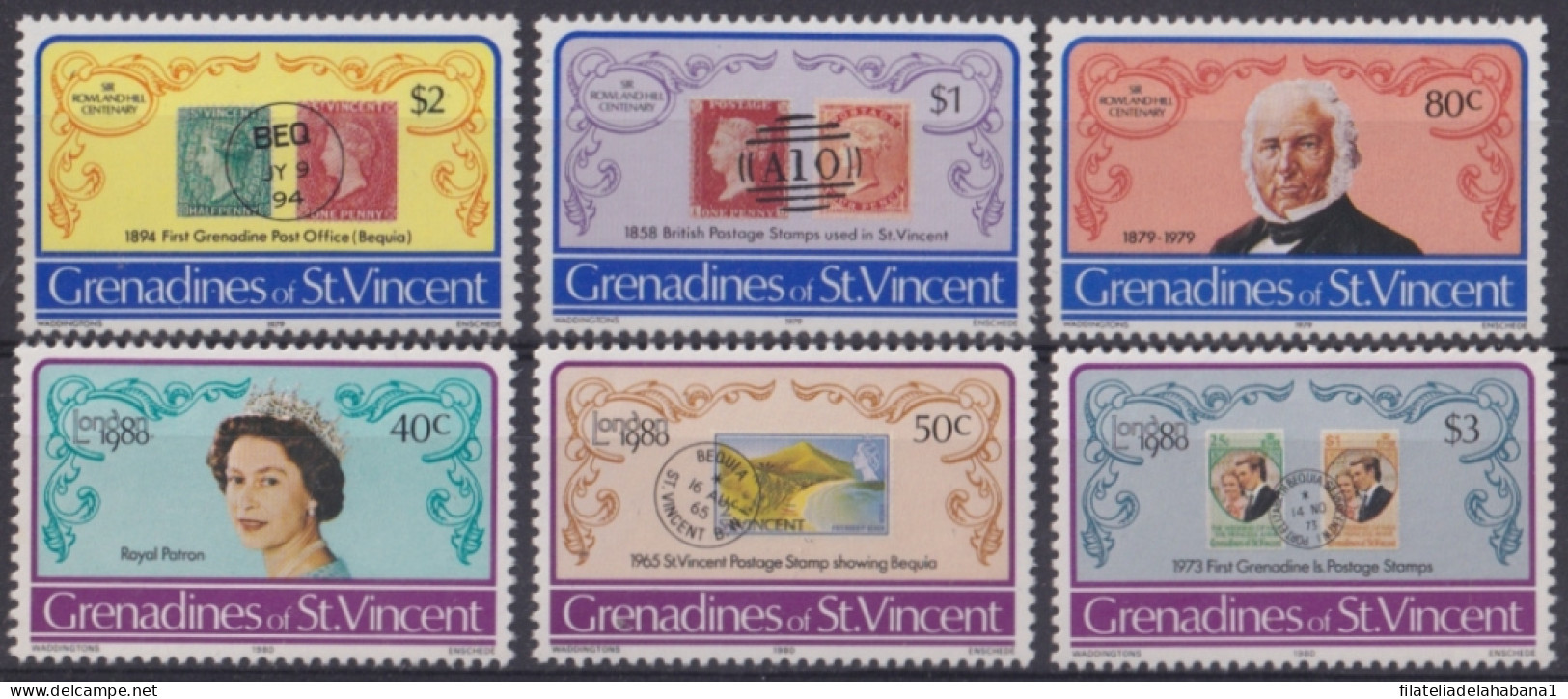 F-EX44889 GRENADINES OF ST VINCENT MNH 1979 ROWLAND HILL POSTAL HISTORY STAMPS.  - Rowland Hill