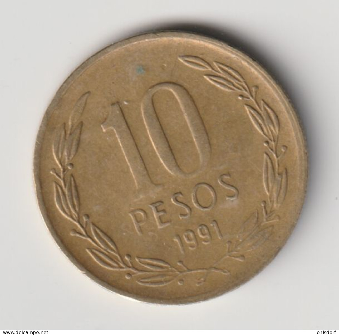 CHILE 1991: 10 Pesos, KM 228 - Chile