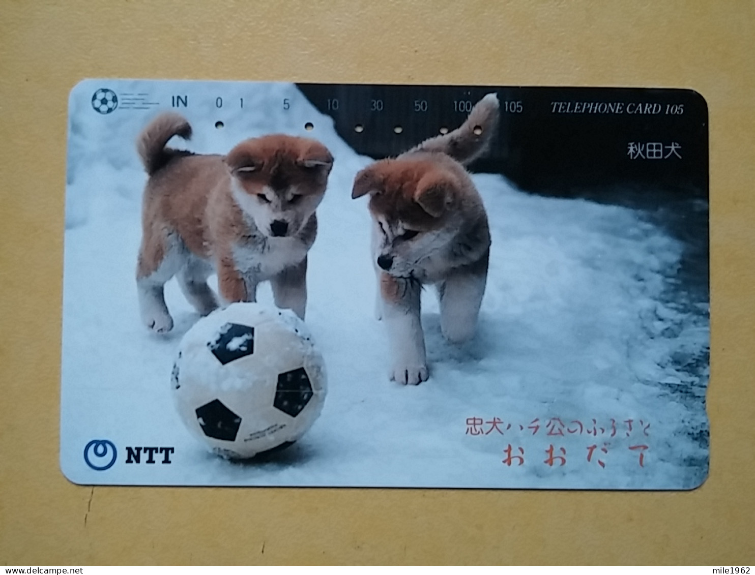 T-376 - JAPAN, Japon, Nipon, TELECARD, PHONECARD, Dog, Chien, NTT 411-242 - Chiens