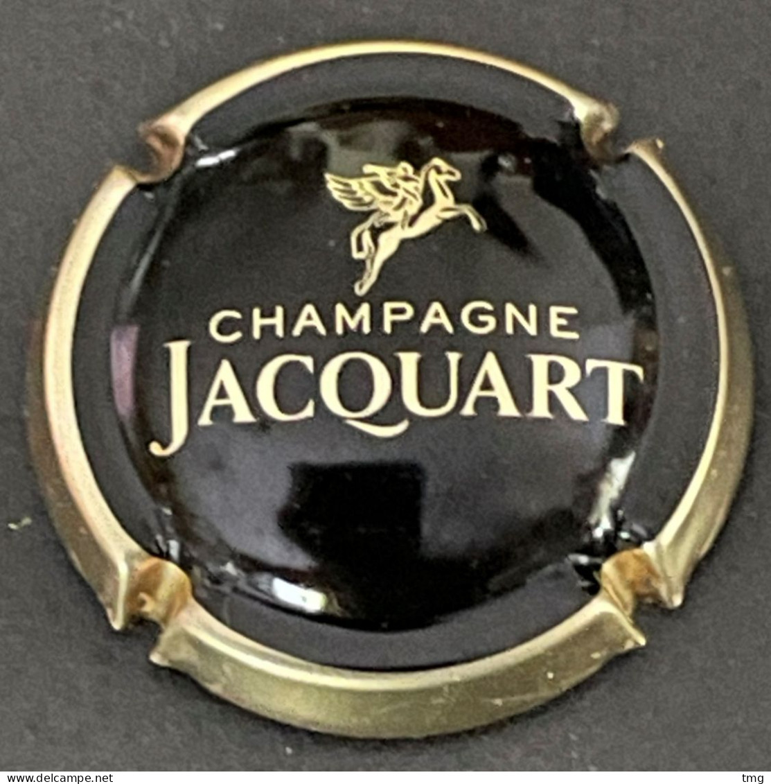 86 - 29 - Jacquart, Cheval Petit, Noir Contour Or (côte 1,5 Euros) Capsule De Champagne - Jacquart