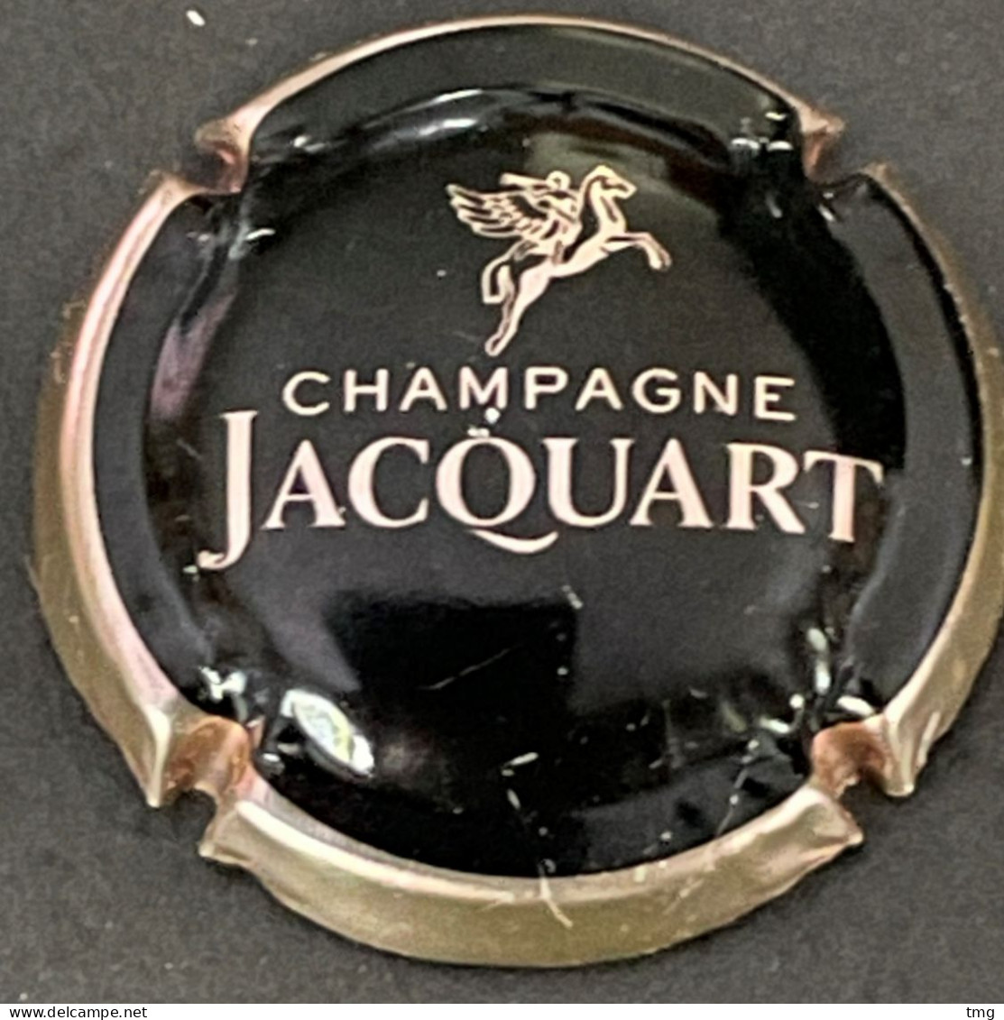 88 - 29b - Jacquart, Cheval Petit, Noir Contour Rosé (côte 1,5 Euros) Capsule De Champagne - Jacquart