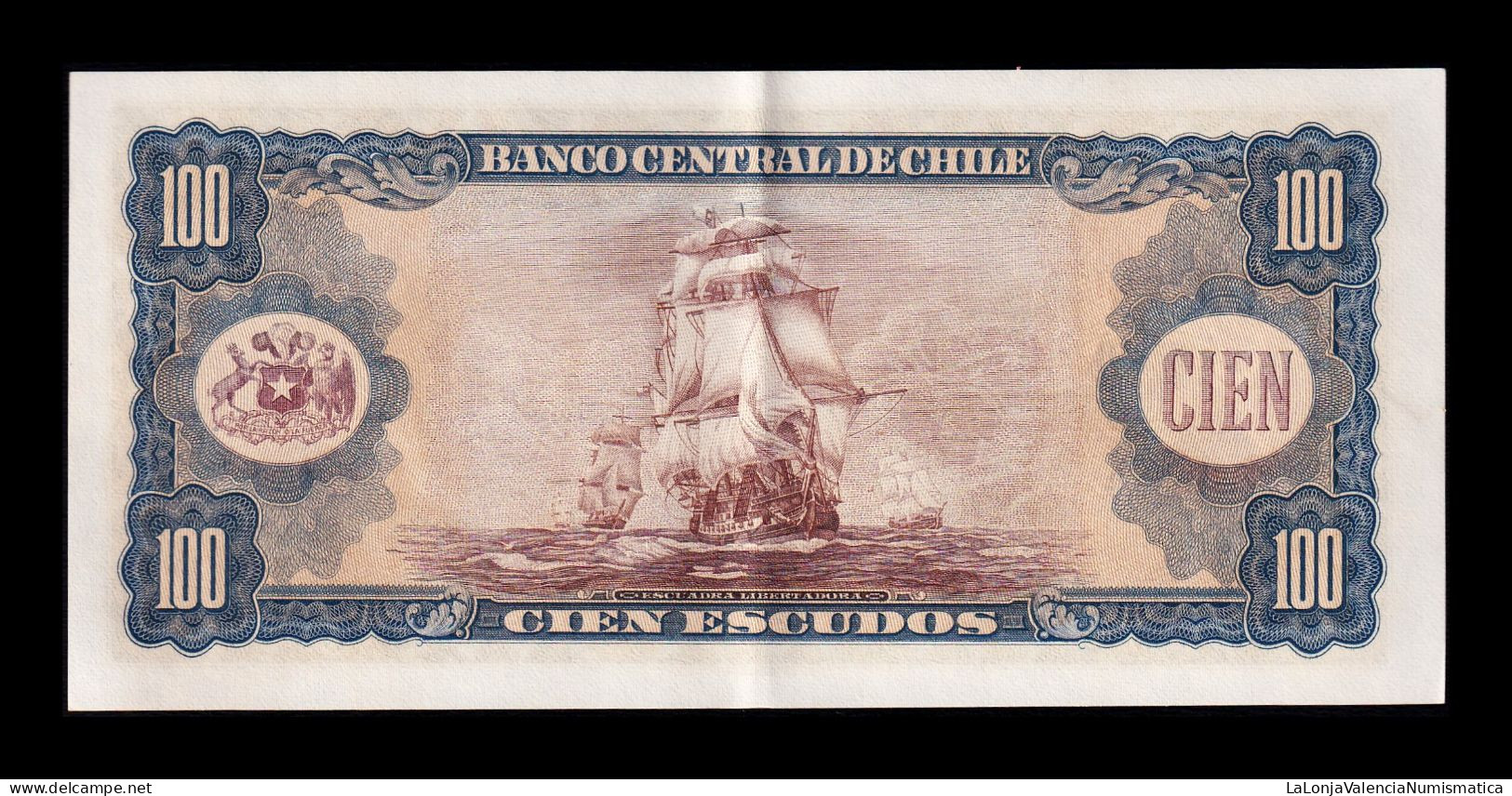 Chile 100 Escudos 1962 Pick 141a Firma 1 Ebc Xf - Chili