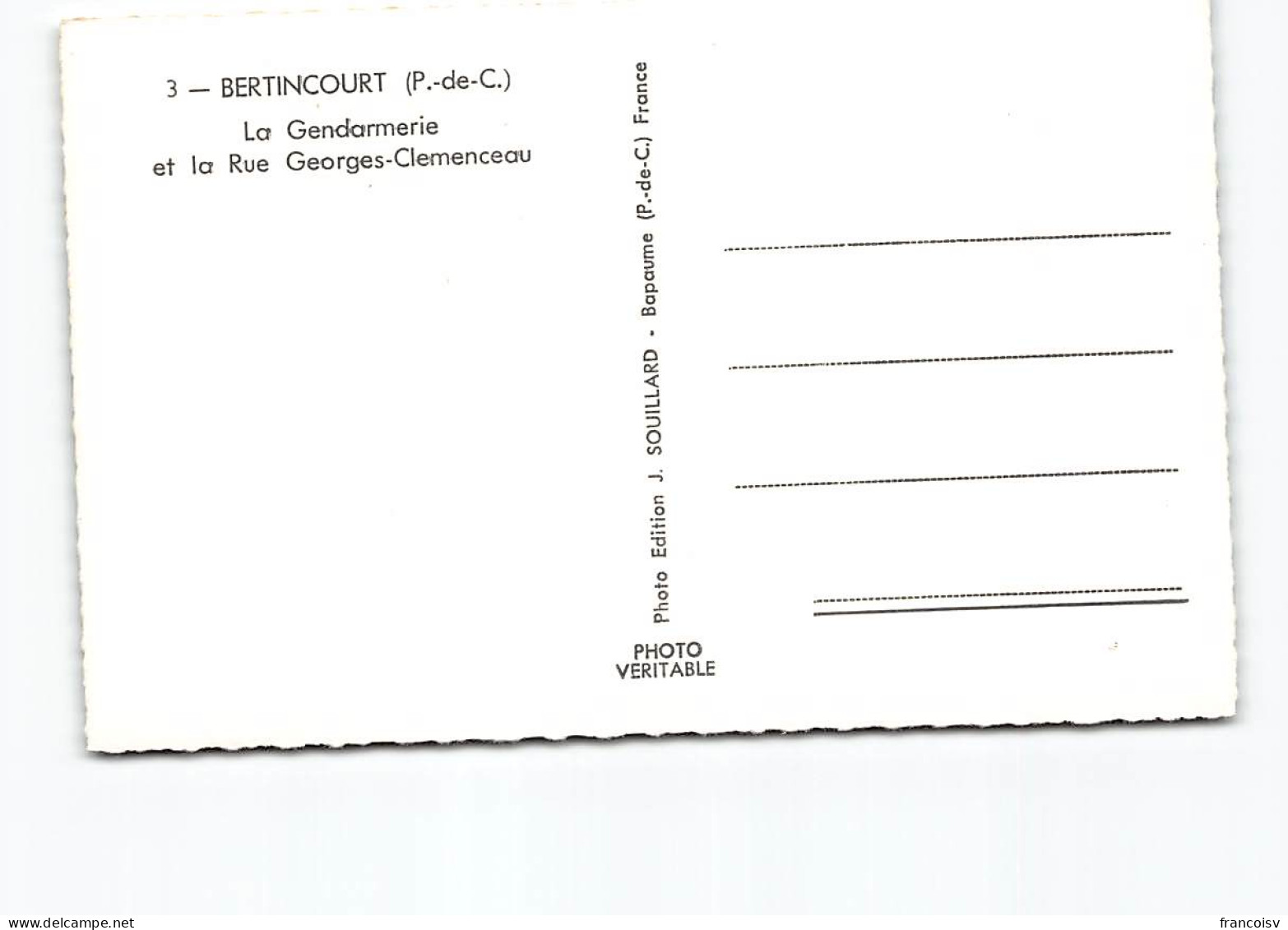 Bertincourt. Gendarmerie Et Rue Georges Clemenceau  - Bertincourt