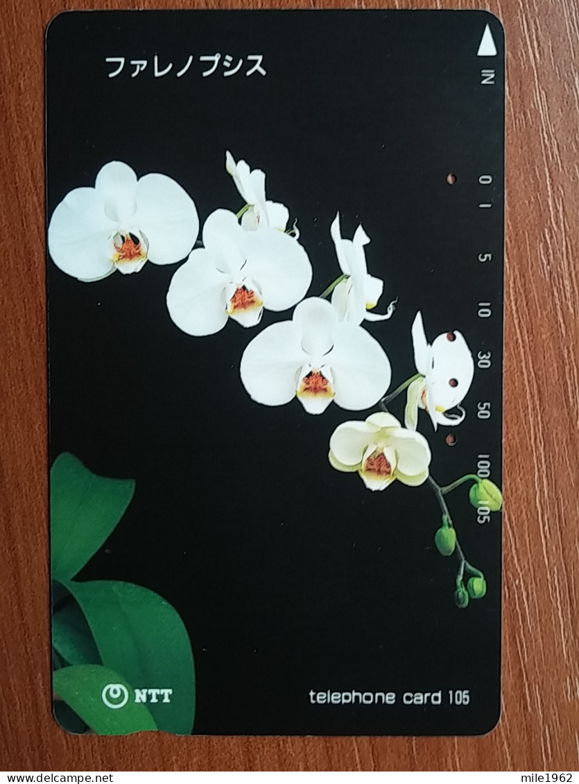 T-382 - JAPAN, Japon, Nipon, TELECARD, PHONECARD, Flower, Fleur, NTT 350-136 - Bloemen