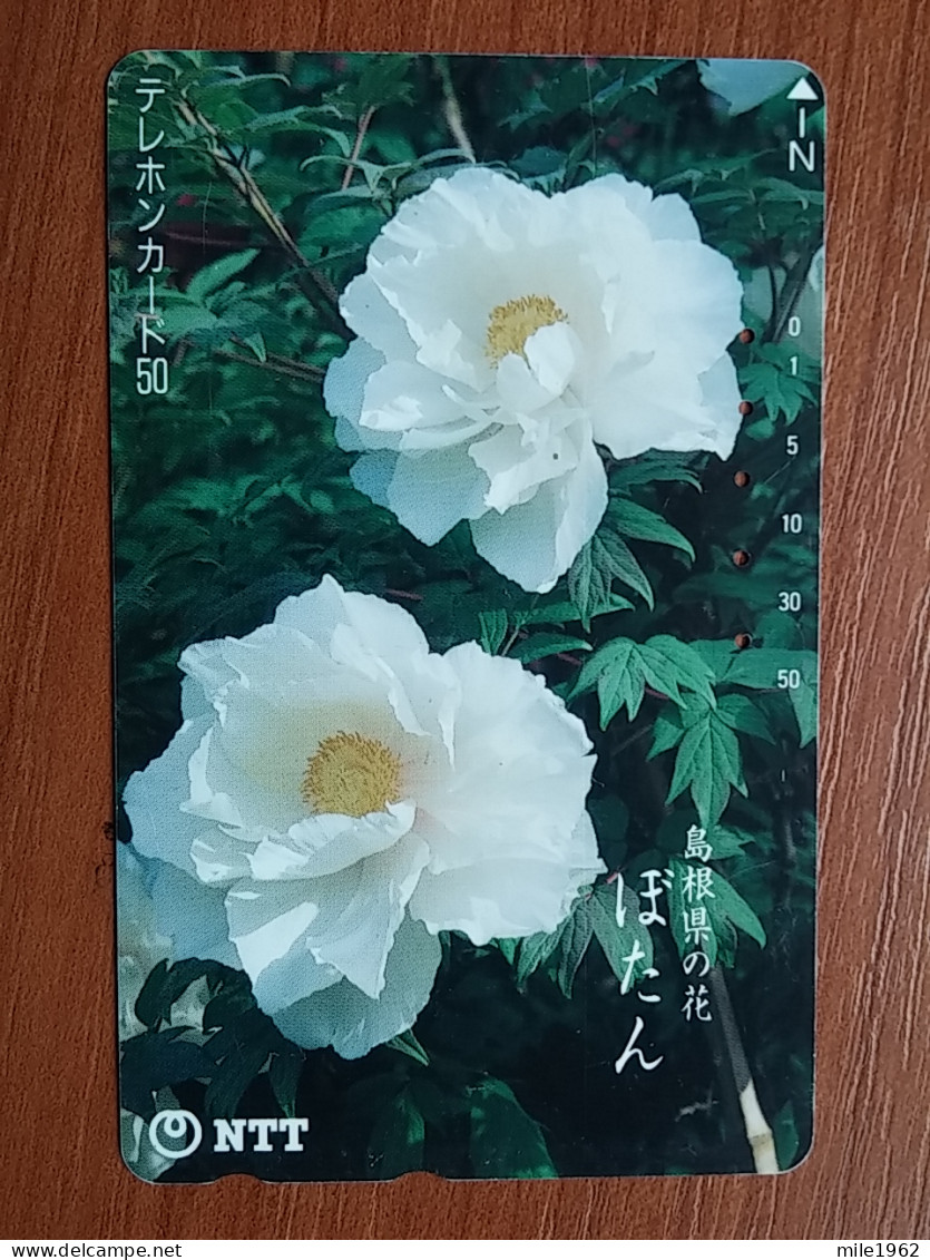 T-382 - JAPAN, Japon, Nipon, TELECARD, PHONECARD, Flower, Fleur, NTT 351-125 - Flowers