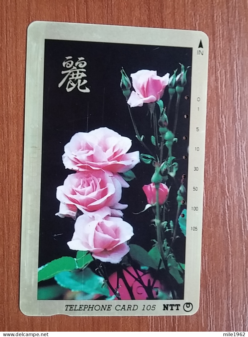 T-383 - JAPAN, Japon, Nipon, TELECARD, PHONECARD, Flower, Fleur, NTT 230-213 - Flores