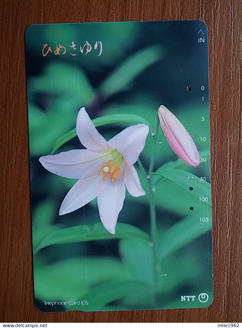 T-384 - JAPAN, Japon, Nipon, TELECARD, PHONECARD, Flower, Fleur, NTT 271-191 - Flores