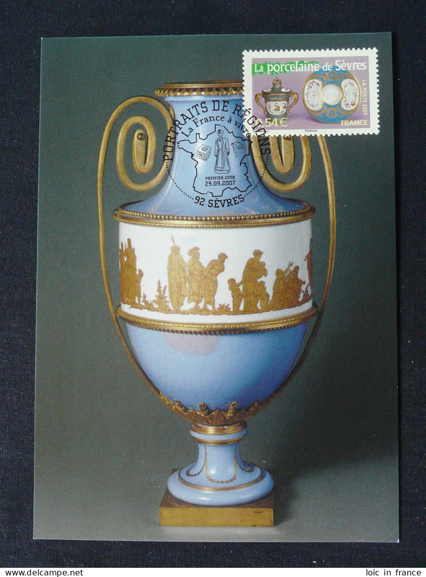 Carte Maximum Card Portraits De Régions Porcelaine De Sèvres France 2007 - Porcellana
