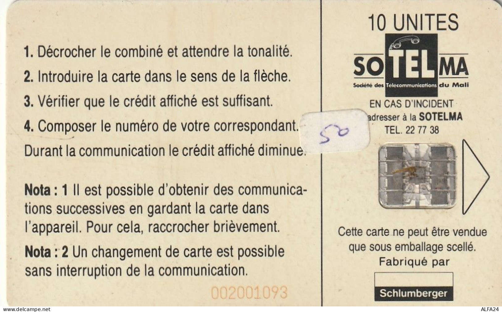 PHONE CARD MALI  (E35.18.4 - Malí