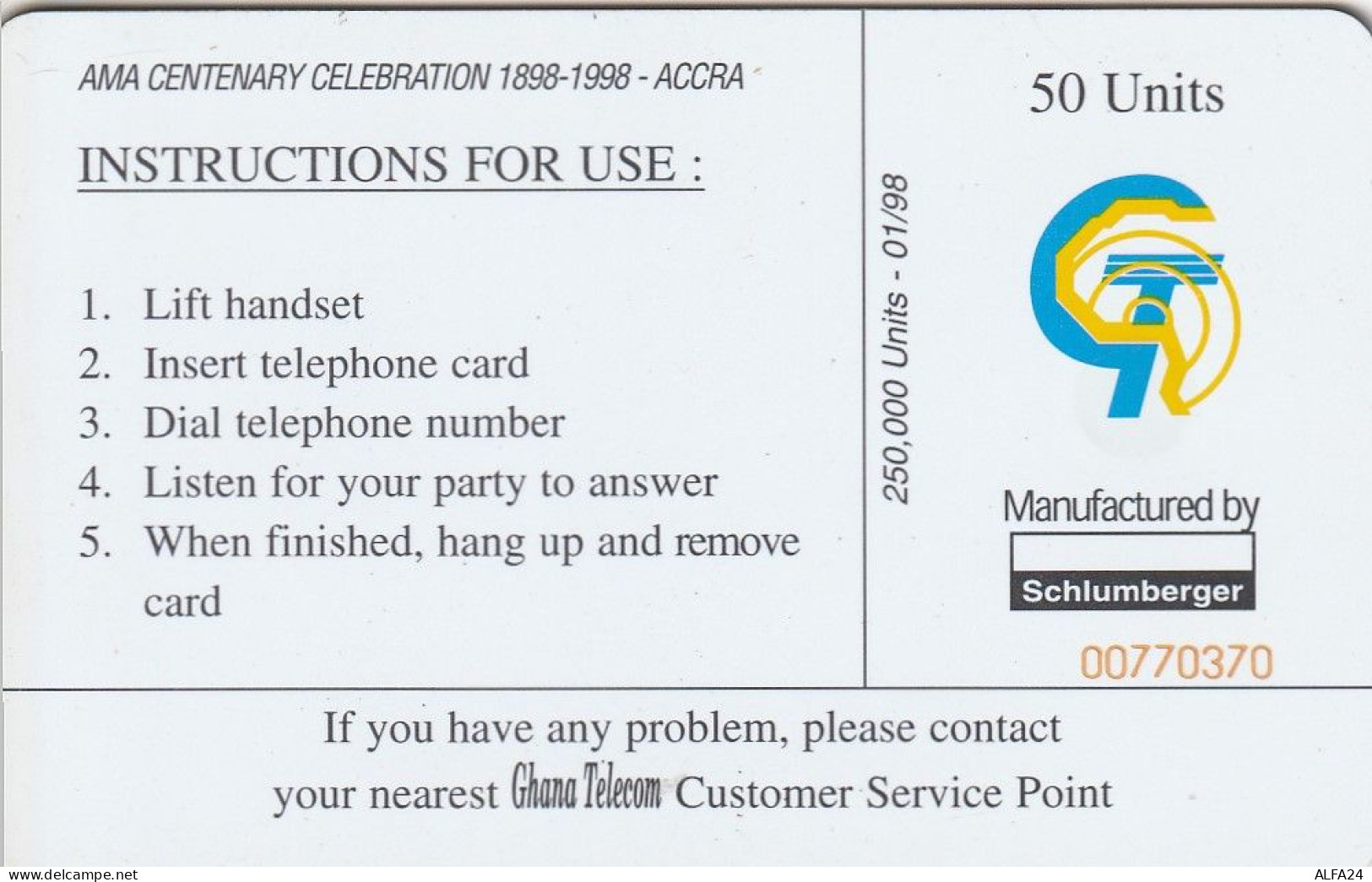 PHONE CARD GHANA  (E35.25.4 - Ghana