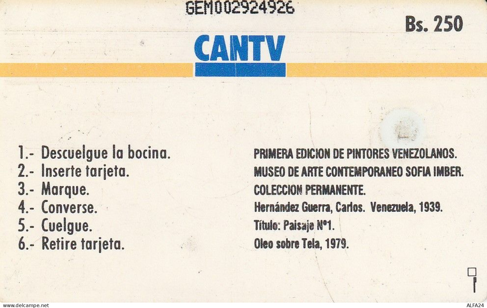 PHONE CARD VENEZUELA  (E35.12.1 - Venezuela