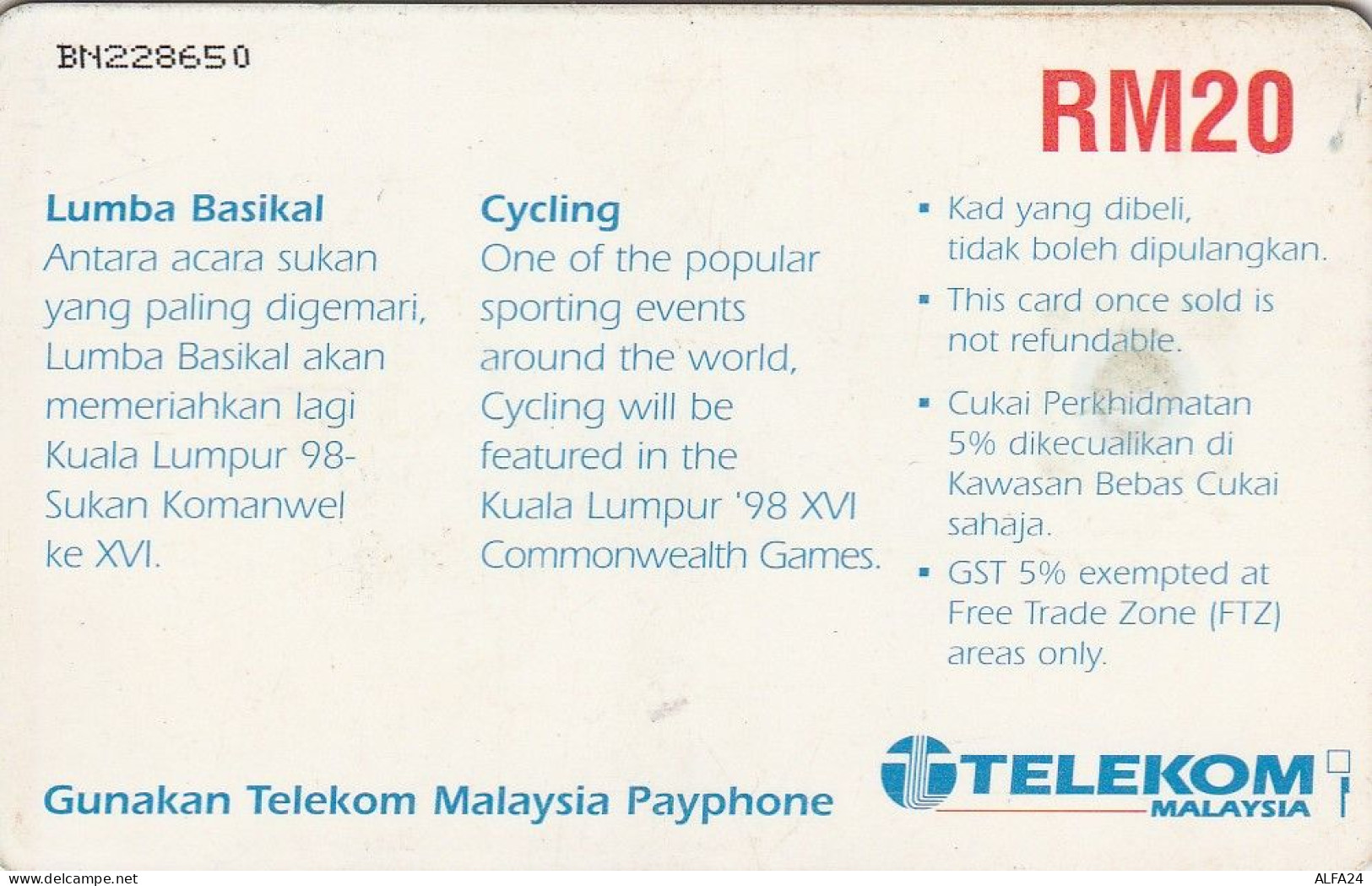 PHONE CARD MALESIA  (E35.9.7 - Malaysia