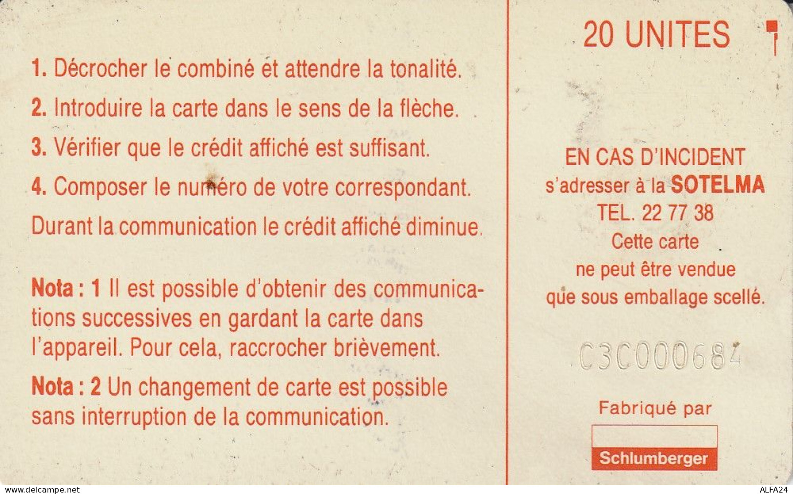 PHONE CARD MALI  (E35.7.8 - Malí