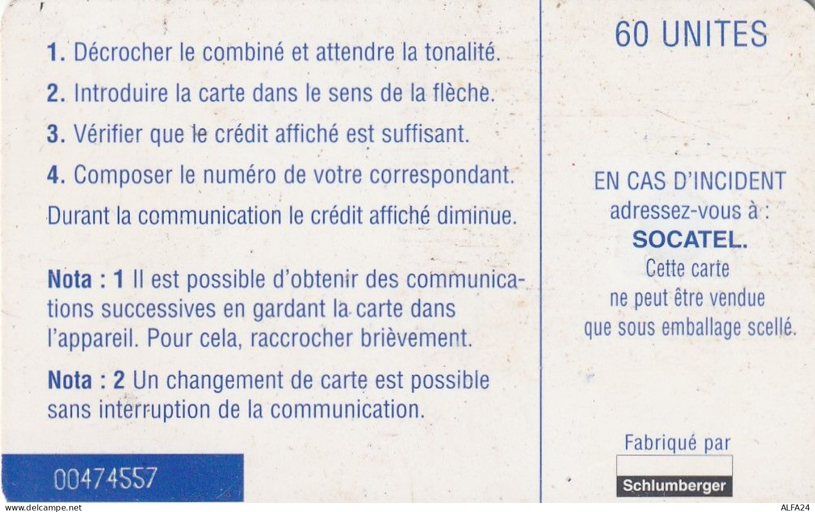 PHONE CARD CENTRAFRICA  (E35.7.6 - Central African Republic