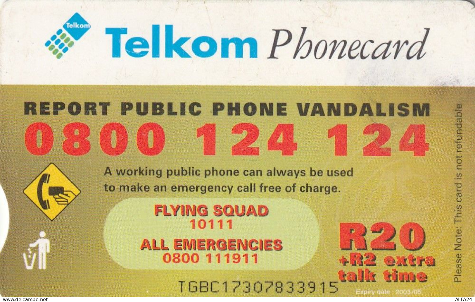 PHONE CARD SUDAFRICA  (E35.1.5 - Afrique Du Sud