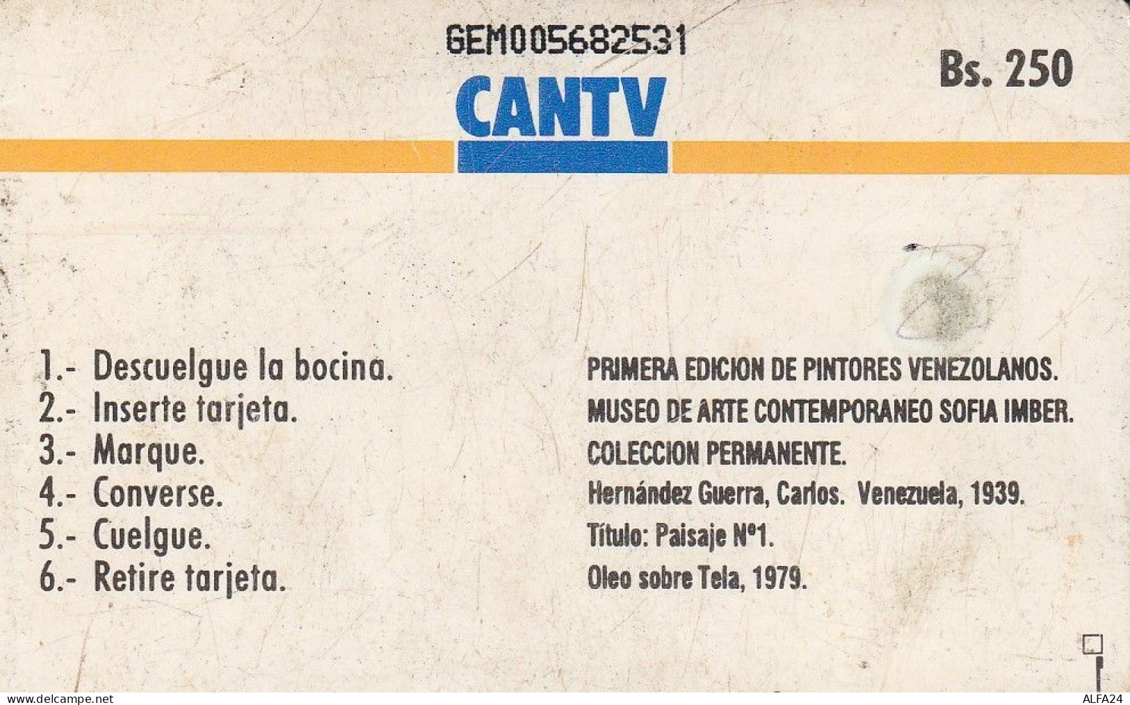 PHONE CARD VENEZUELA  (E34.3.6 - Venezuela