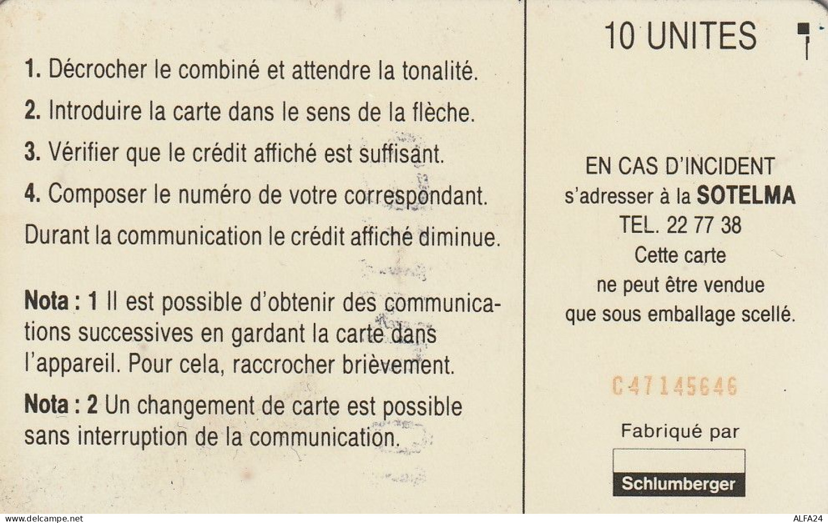 PHONE CARD MALI  (E30.20.1 - Mali