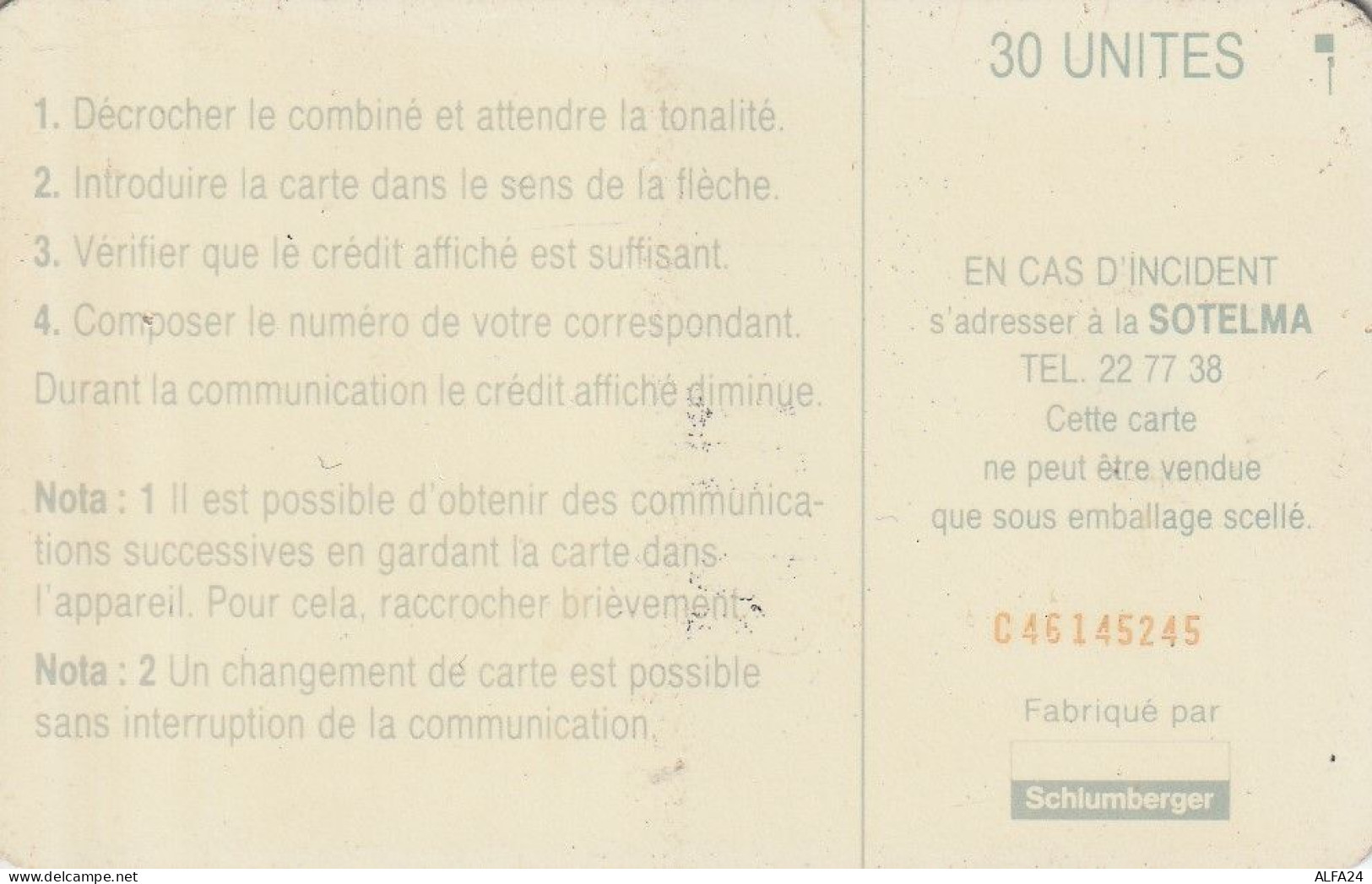 PHONE CARD MALI  (E30.11.6 - Mali