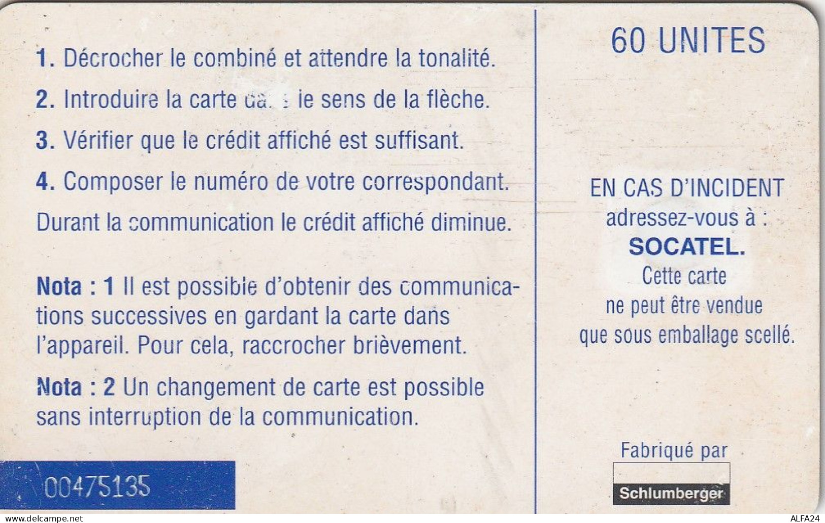 PHONE CARD CENTRAFRICA  (E30.8.4 - República Centroafricana